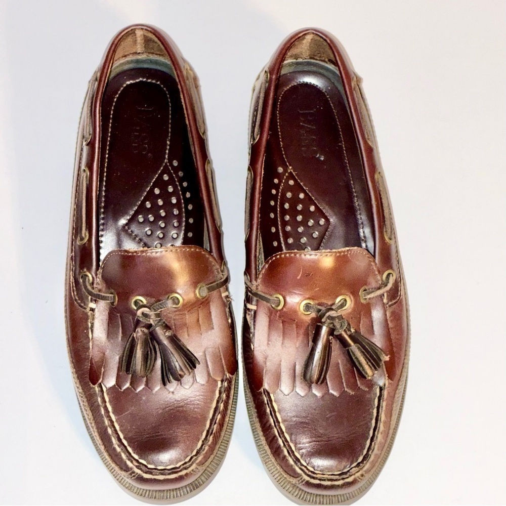 GH Bass & Co men’s Tassel Kiltie Loafer 9.5M Henry II Casual Slip On Shoes Brown